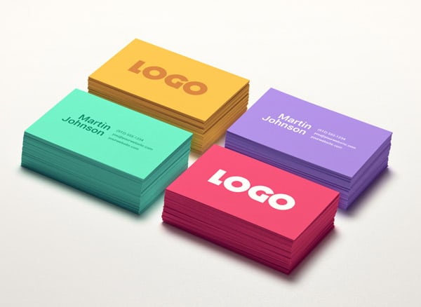 Colorful Business Card Mockup