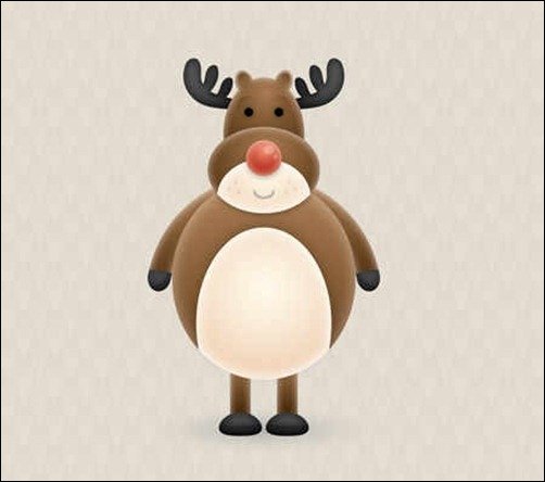 Create a Cute Vector Reindeer Character in Illustrator