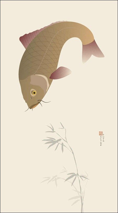 Create a Traditional Japanese Koi Carp Illustration