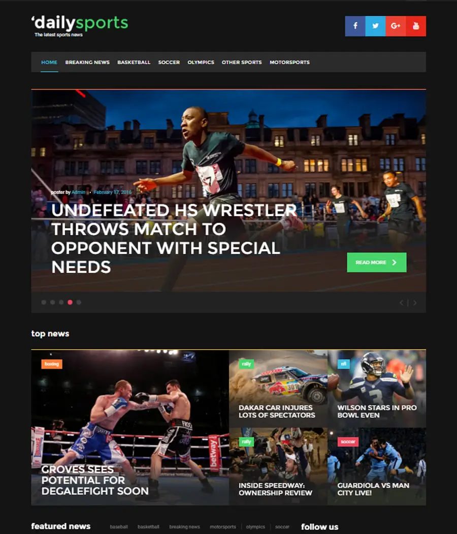 daily-sports-gpl wordpress theme