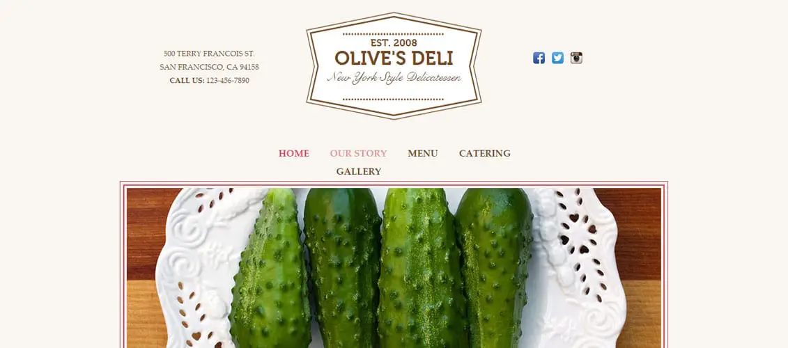 Delicatessen Website Template