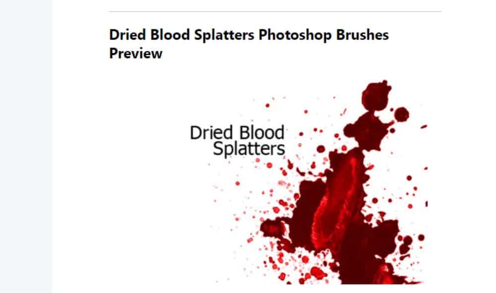 Dried Blood Splatters