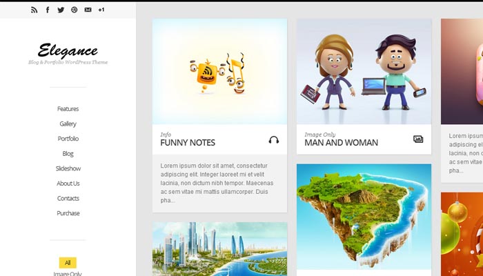 Elegance Responsive Portfolio WordPress Theme