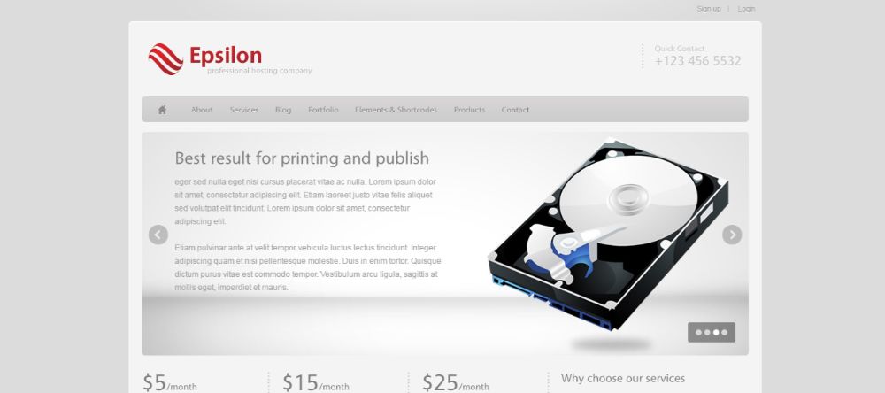 Epsilon - Hosting and Business WordPress Theme | Hosting