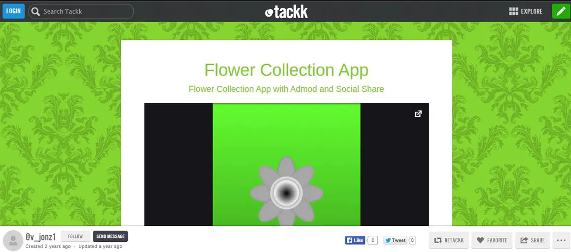 Flower Collection App with Admod and Social Share