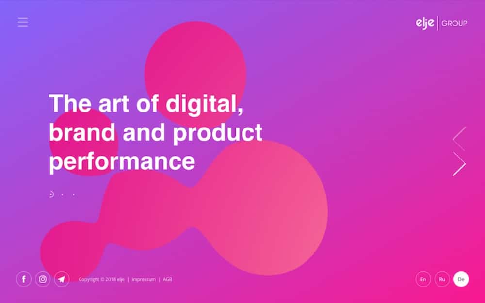 Homepage Design Trends of 2021: Flowing Gradient