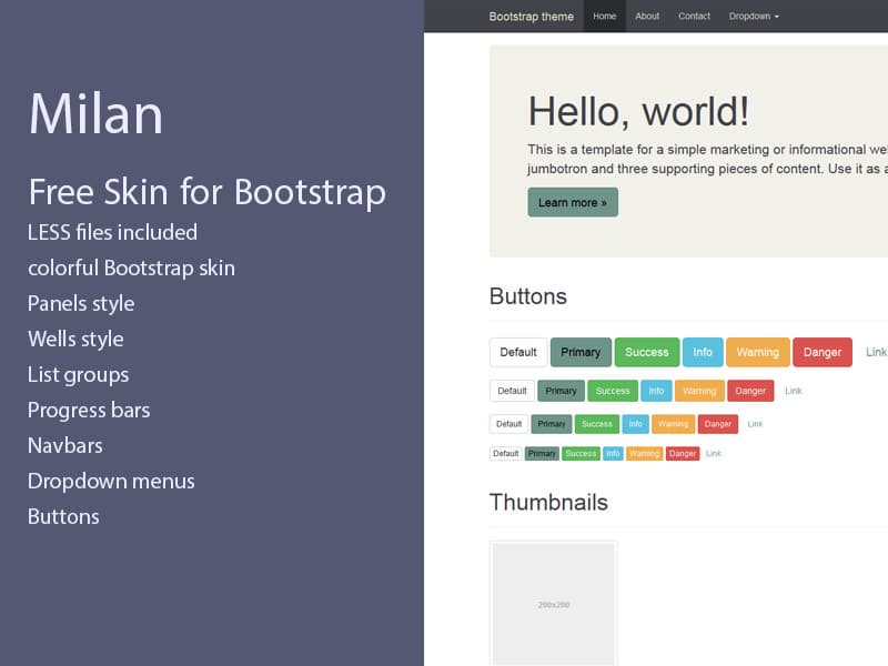 Free Bootstrap Skin