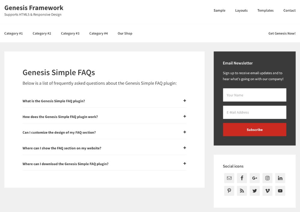 WordPress FAQ Plugins - Genesis