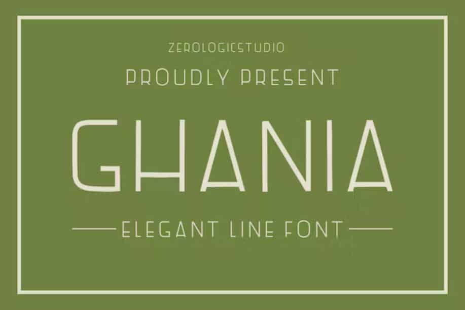 Ghania Elegant Line Font