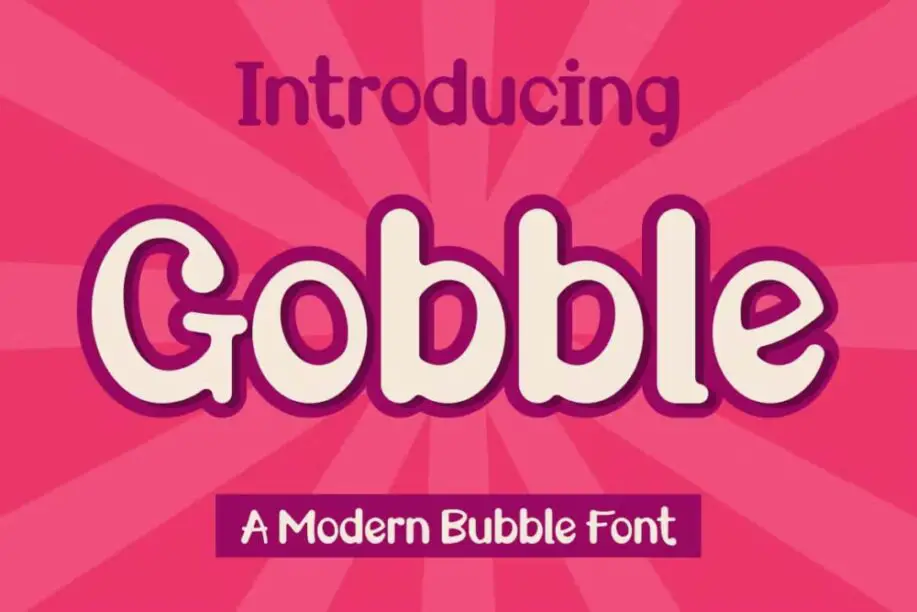 Gobble - A Modern Bubble Font