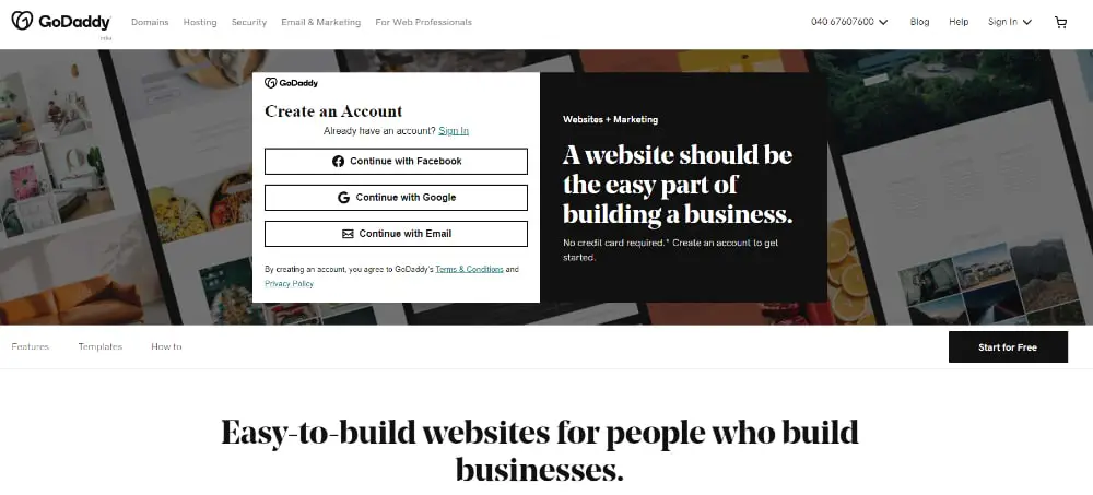 Responsive Website Builders for Mobile Friendly Websites: GoDaddy