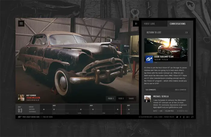 Gran Turismo Social Network Designs