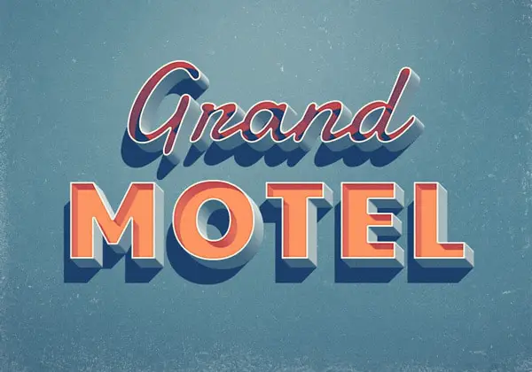 Grand Motel Text Effect