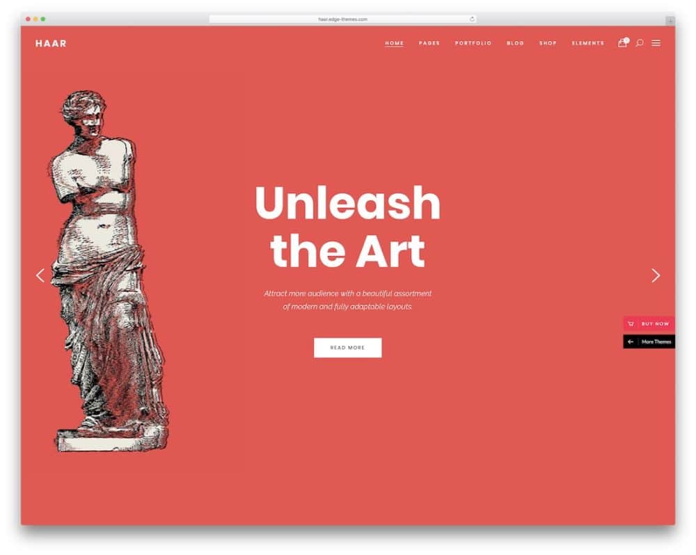 Haar- WordPress Theme for Artists Portfolio 