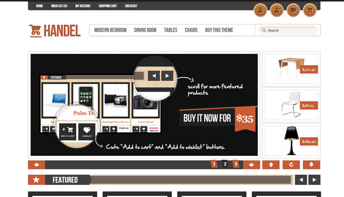Handel Unique Modern OpenCart Template
