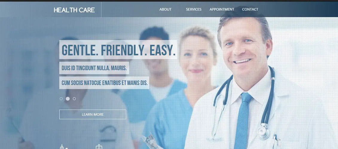 Health Care Dental Landing Page Theme