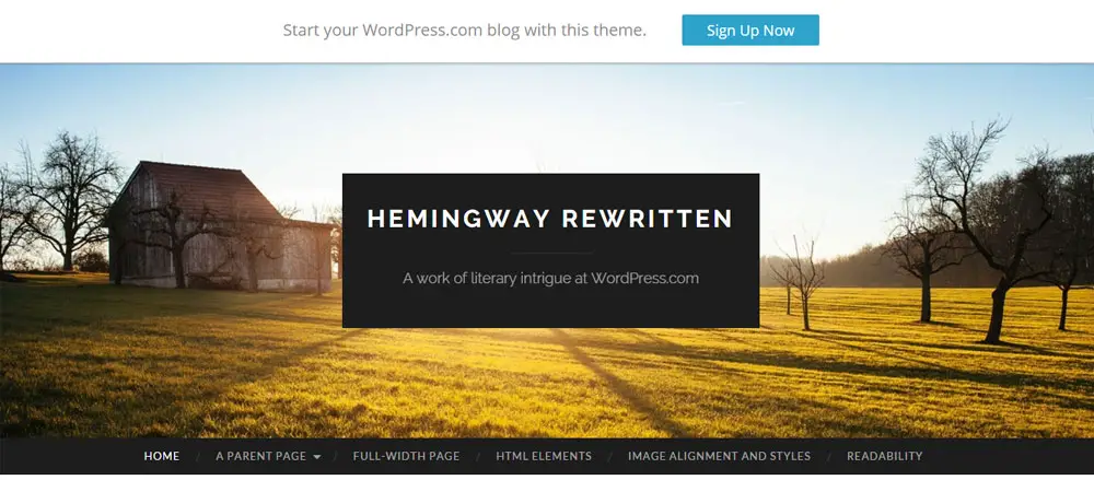 HEMINGWAY REWRITTEN Infinite Scroll WordPress Theme