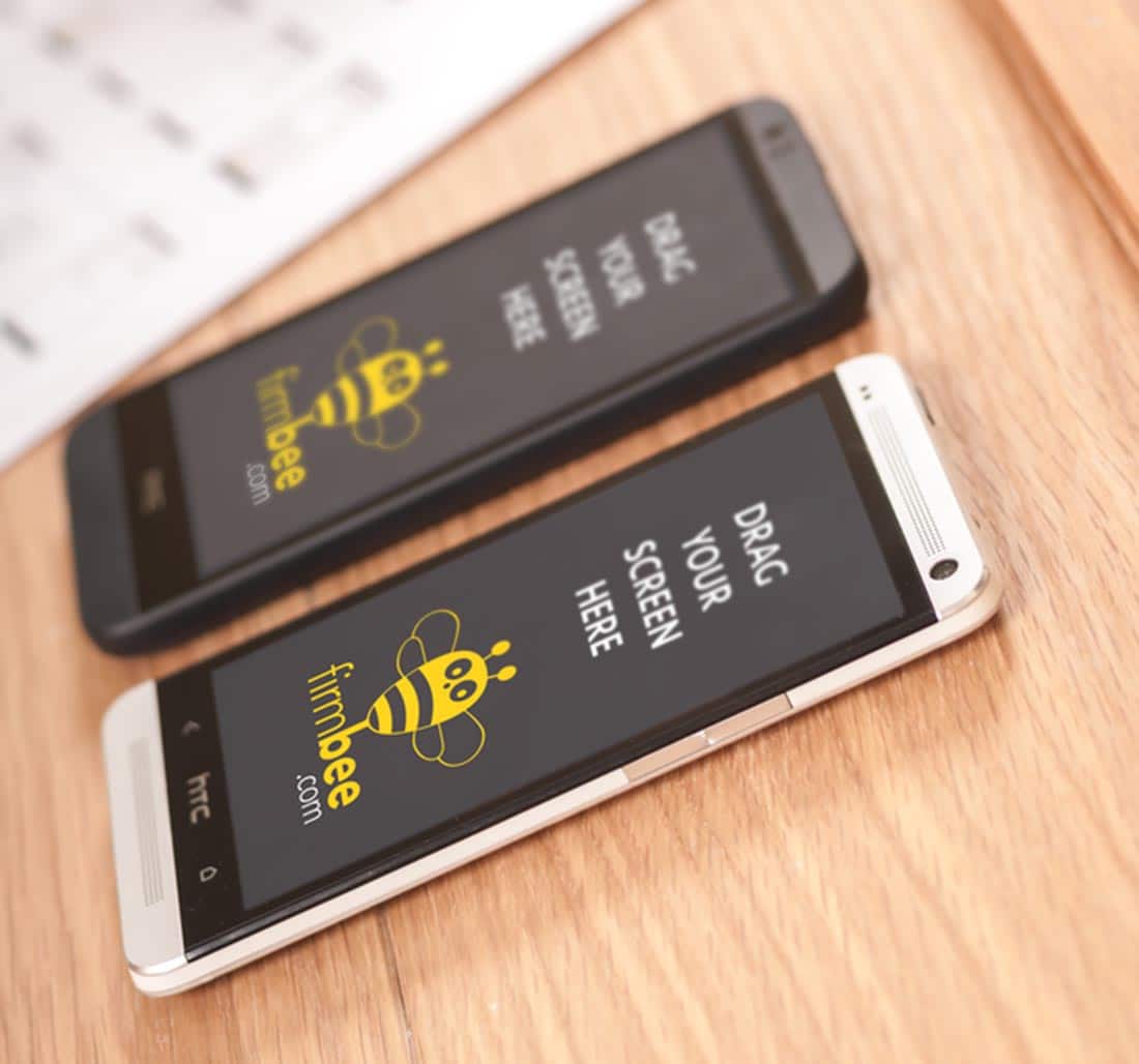 HTC Desire & HTC One free PSD mockup