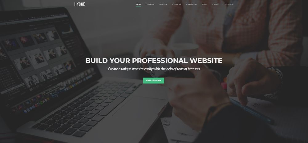 One-Page HTML Template - Hygge