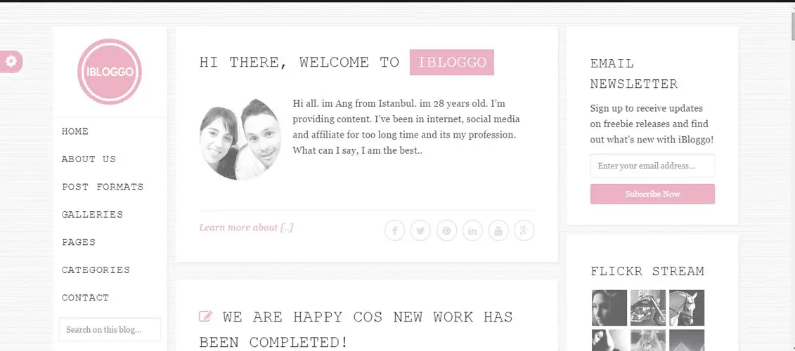 iBloggo - Minimal HTML Personal Blog Template