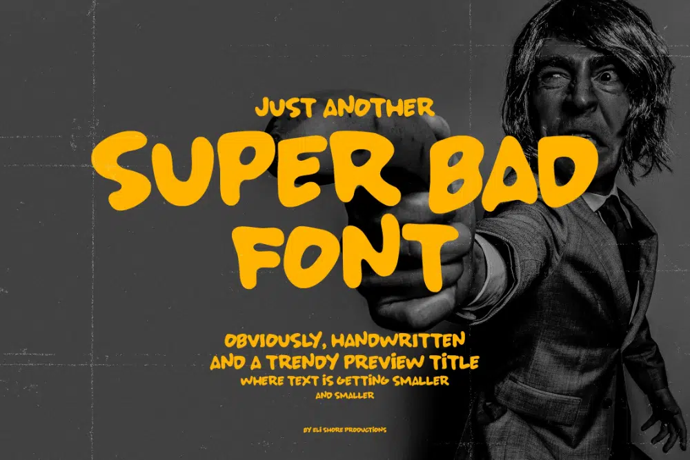 Best Comic fonts for designers: Super Bad Font