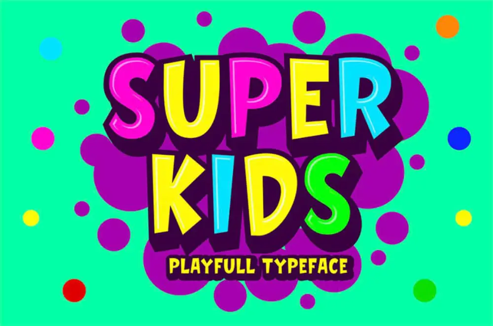 Best Comic fonts for designers: Super Kids