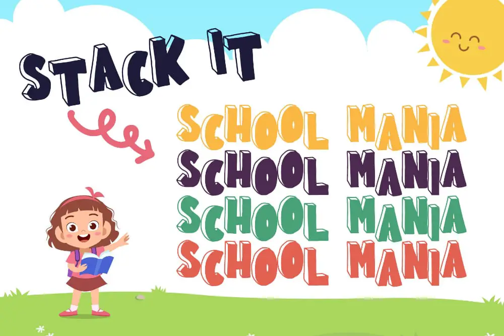 Best Comic fonts for designers: School Mania