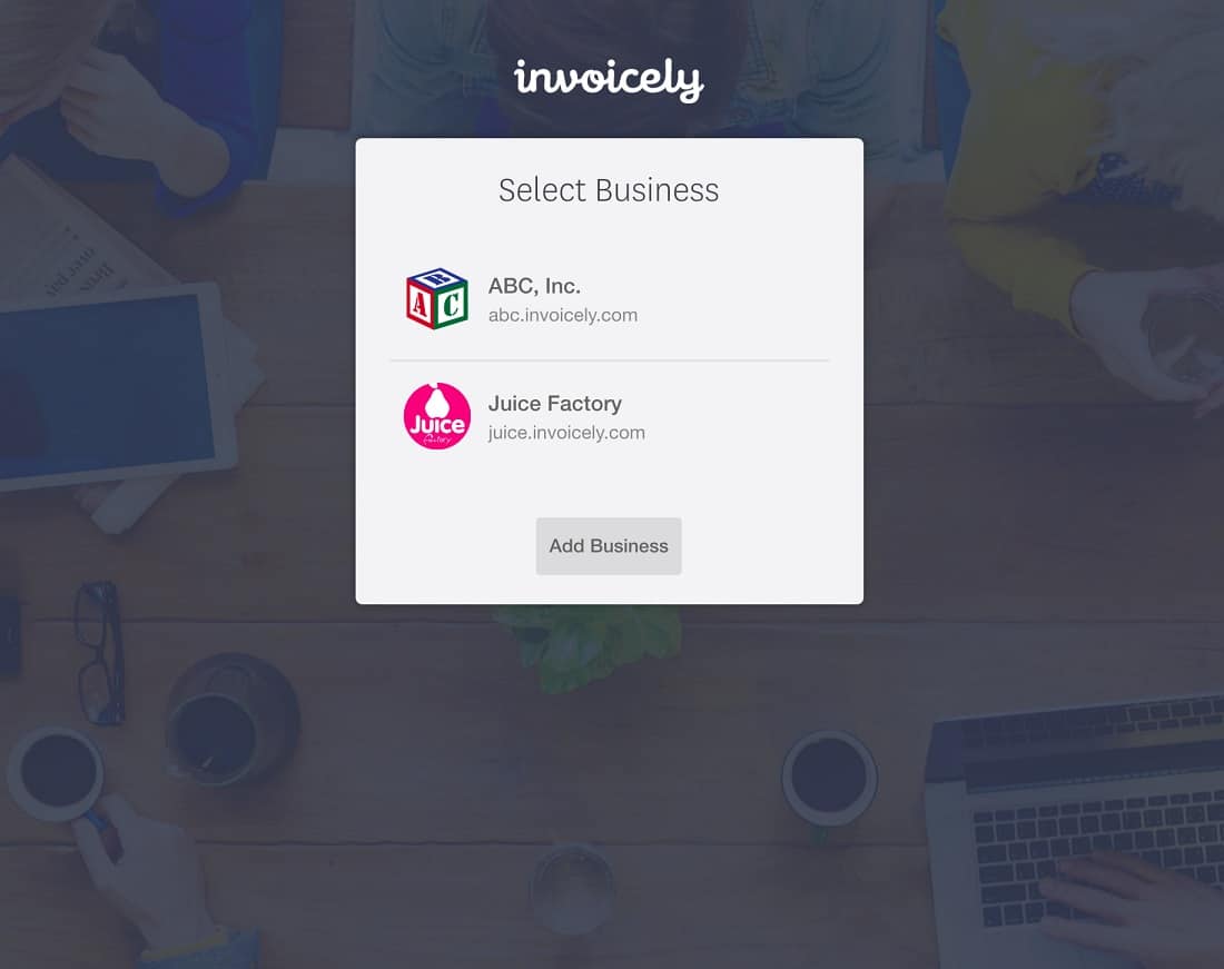 Invoice-multilple-businesses