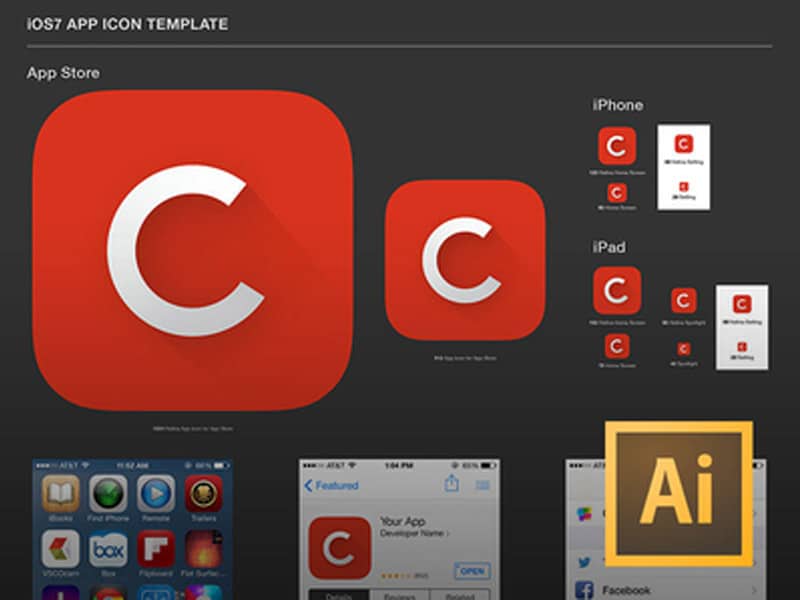iOS 7 App Icon Template