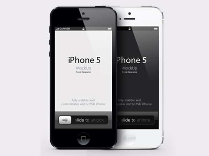 iPhone 5 Free PSD