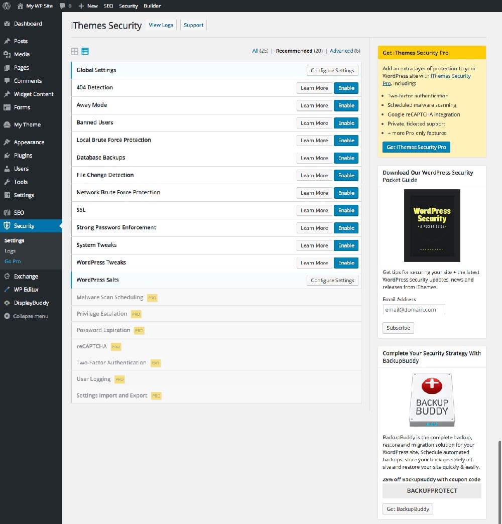 #3 - iThemes Security: WordPress Security Plugins