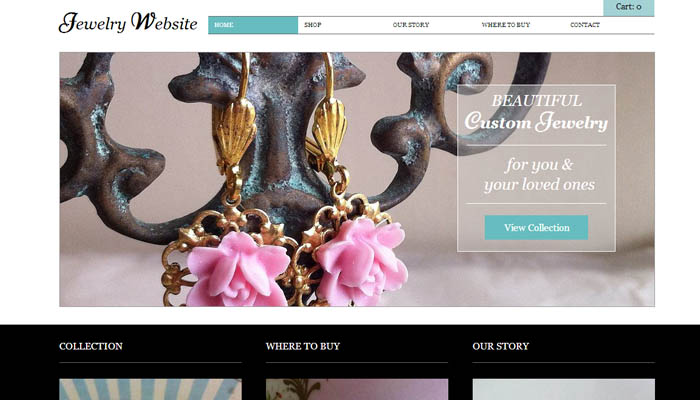 jewelry wix website template