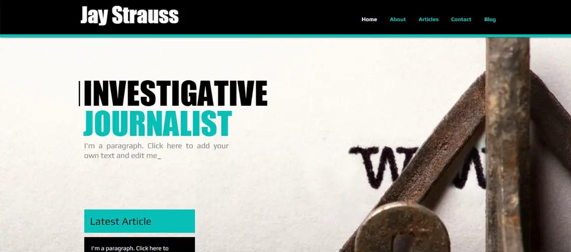 Journalist Marketing Website Template