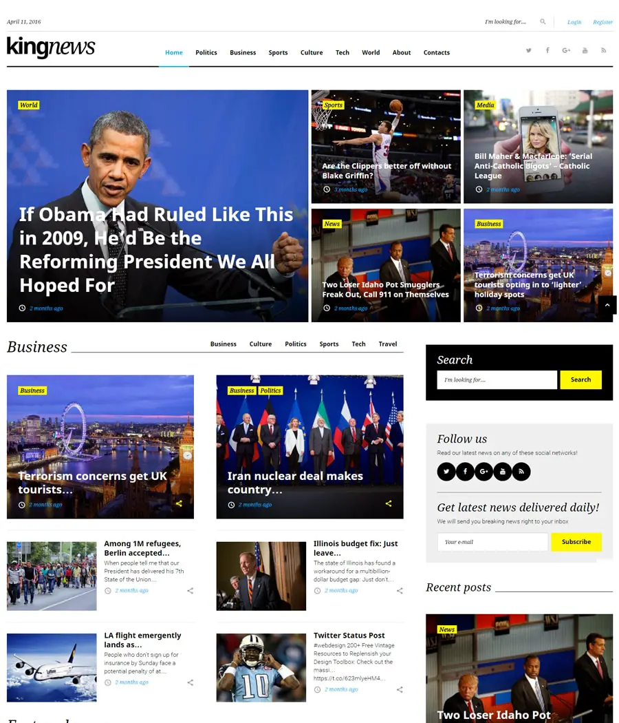 kingnews-gpl wordpress theme