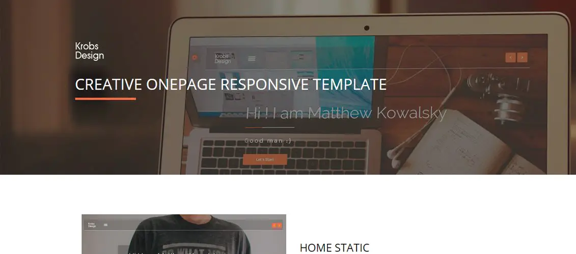 Krobs - Personal Onepage Responsive Template