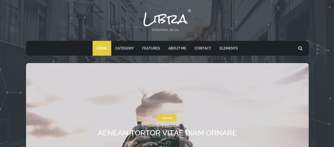 Libra Personal HTML Website Template