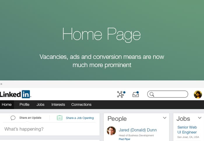 LinkedIn Redesign Social Network Designs