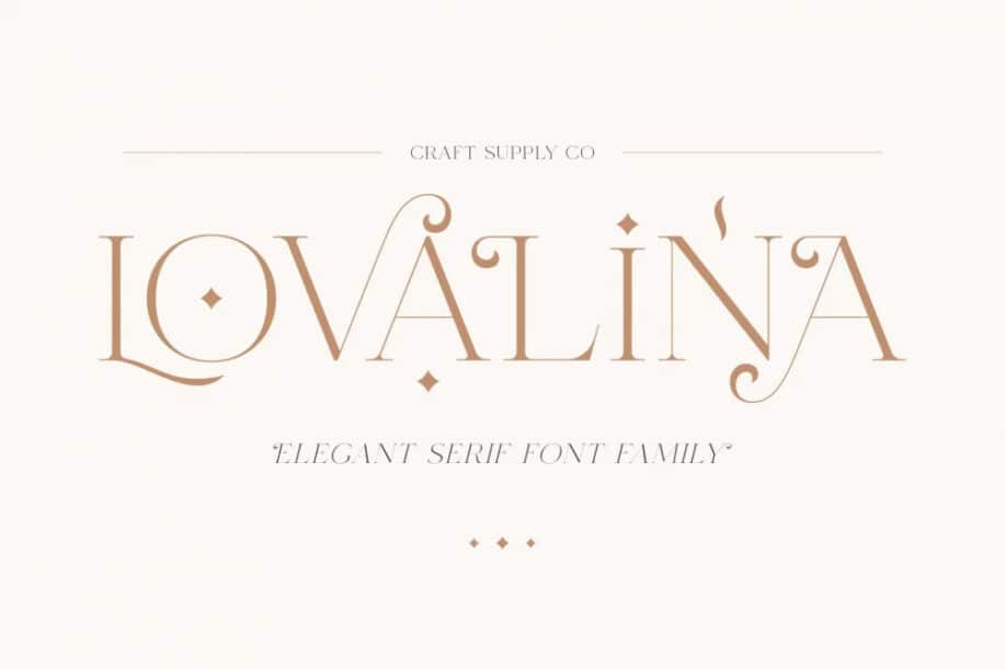 Lovalina – Elegant Serif Font Family