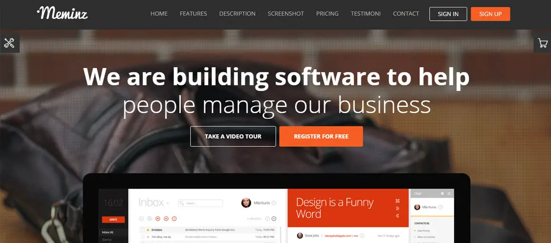 Meminz Download Software Landing Page Theme