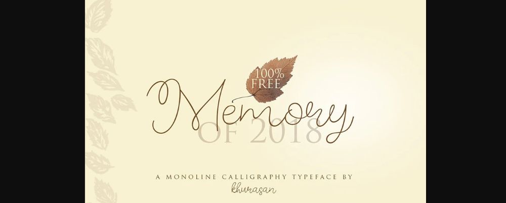 Memory of 2018 fonts