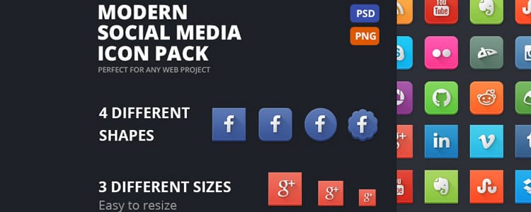 Modern Social Media Icons