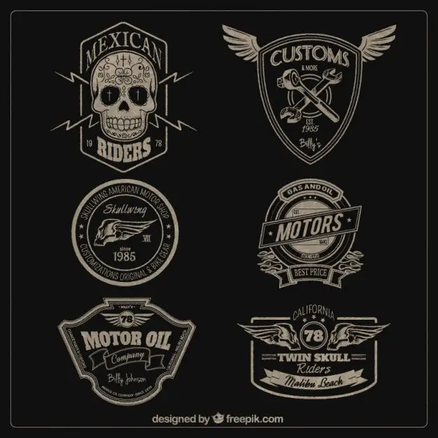 Motors Free Vector Badges