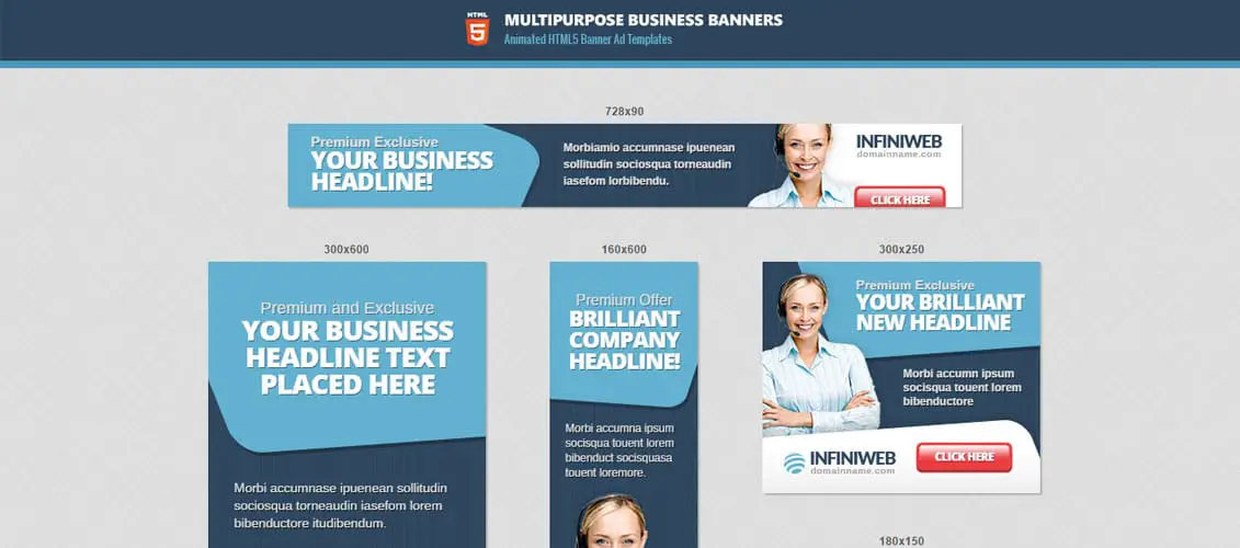 Multipurpose Banners hTML5 Animation