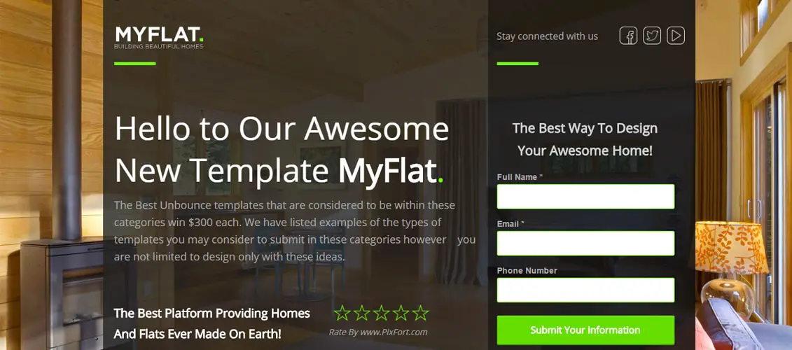 MYFLAT - Real Estate Unbounce Template