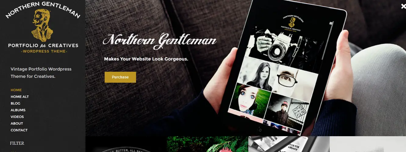 Northern Gentleman - Vintage Portfolio WP Theme