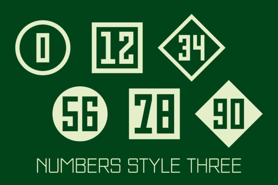 Best Numbers Style Three Fonts