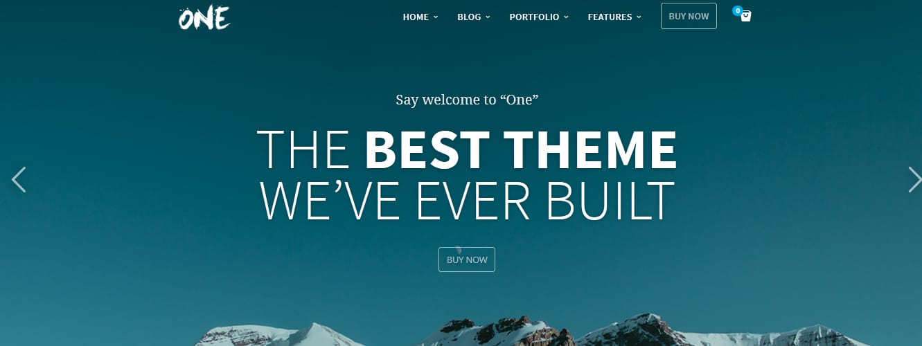 One - The Creative Multipurpose Portfolio theme