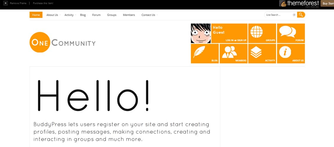 OneCommunity - BuddyPress Theme