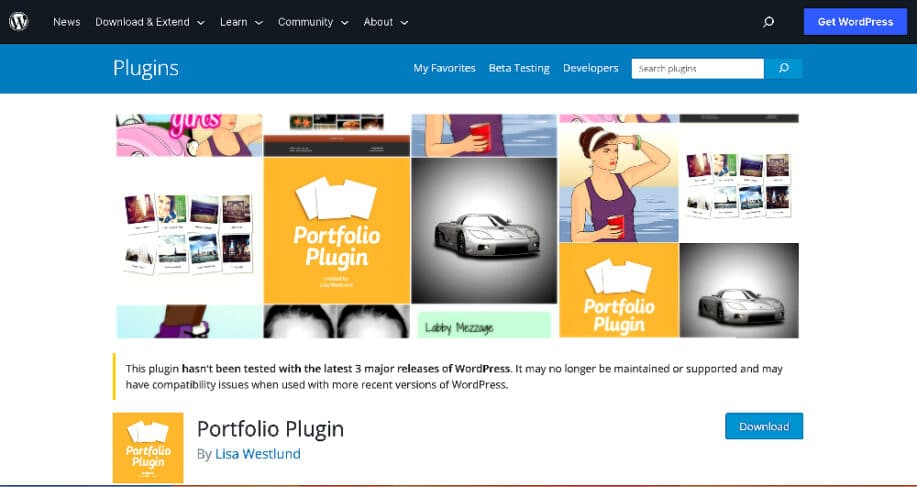 Portfolio Plugin by Lisa Westlund