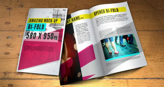 PSD Bifold Brochure Mockup Template